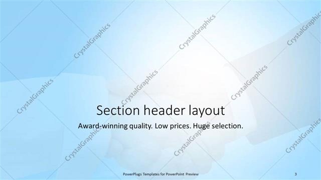 Section Header presentation slide layout