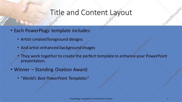 Title and Content presentation slide layout