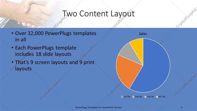 Two Content presentation slide layout