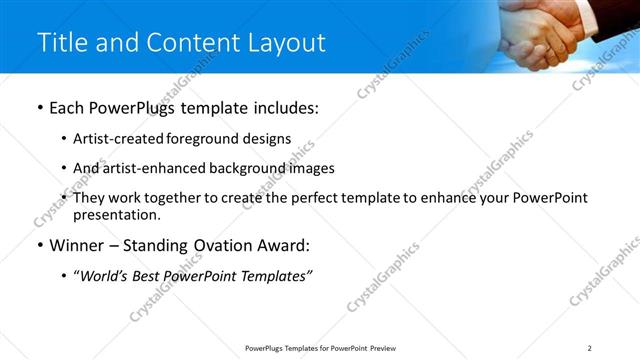 Title and Content presentation slide layout