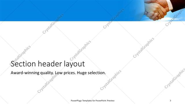 Section Header presentation slide layout