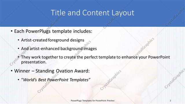 Title and Content presentation slide layout
