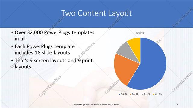 Two Content presentation slide layout