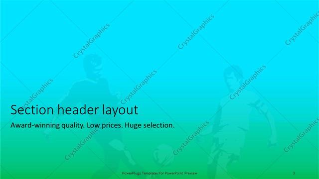 Section Header presentation slide layout