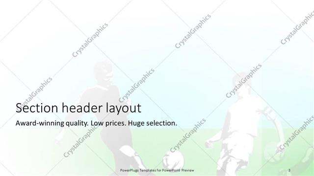 Section Header presentation slide layout