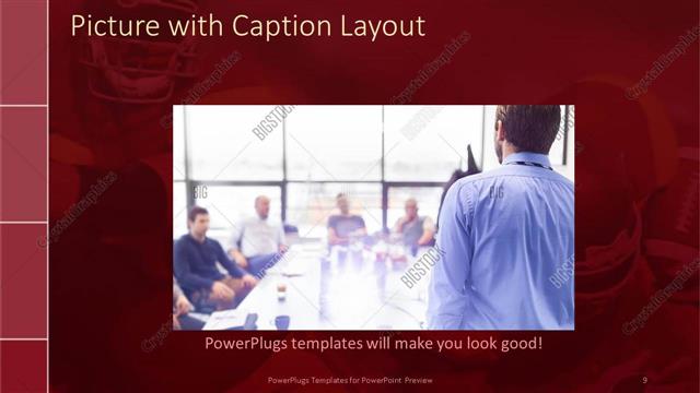 Picture with Caption presentation slide layout