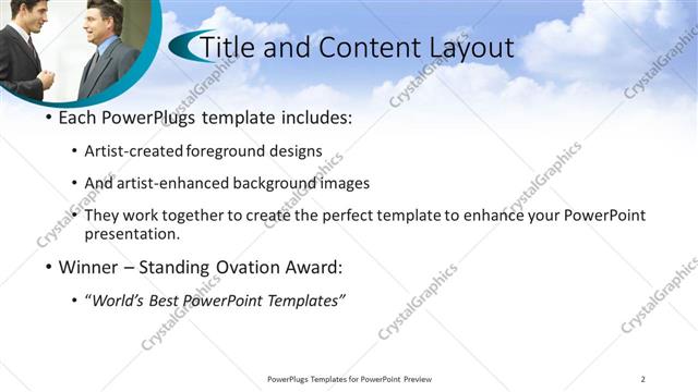 Title and Content presentation slide layout