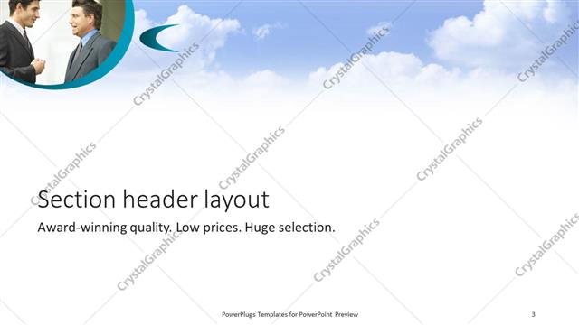 Section Header presentation slide layout