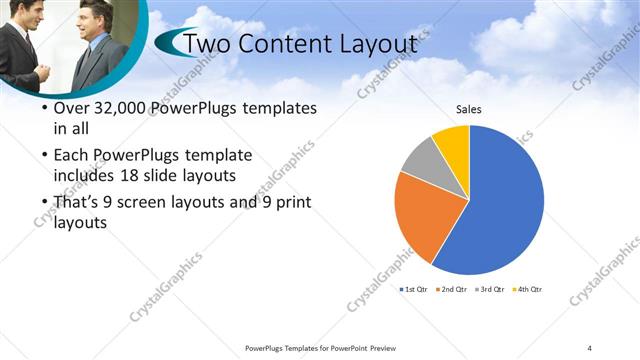 Two Content presentation slide layout