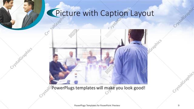 Picture with Caption presentation slide layout