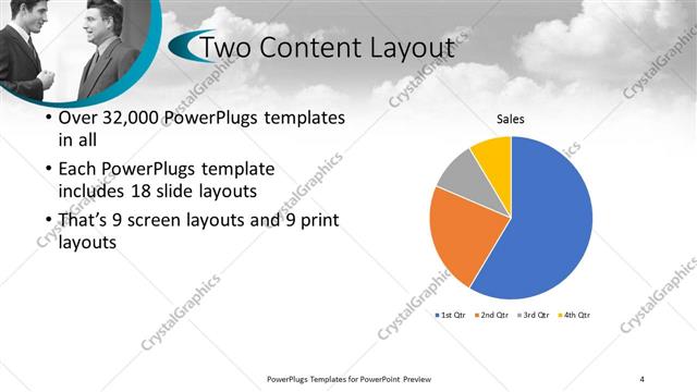 Two Content presentation slide layout