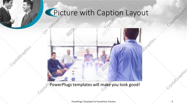 Picture with Caption presentation slide layout
