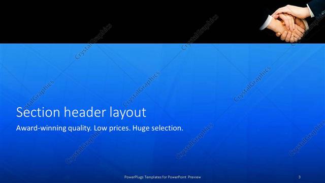 Section Header presentation slide layout