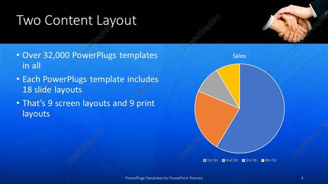 Two Content presentation slide layout