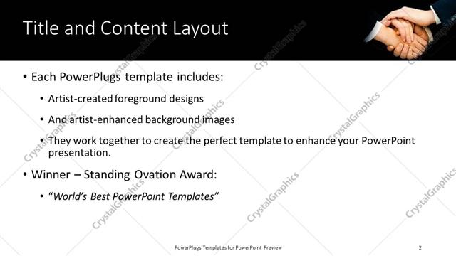 Title and Content presentation slide layout