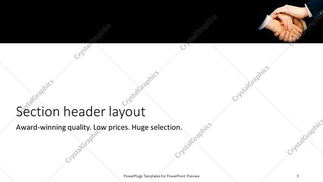 Section Header presentation slide layout