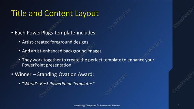 Title and Content presentation slide layout