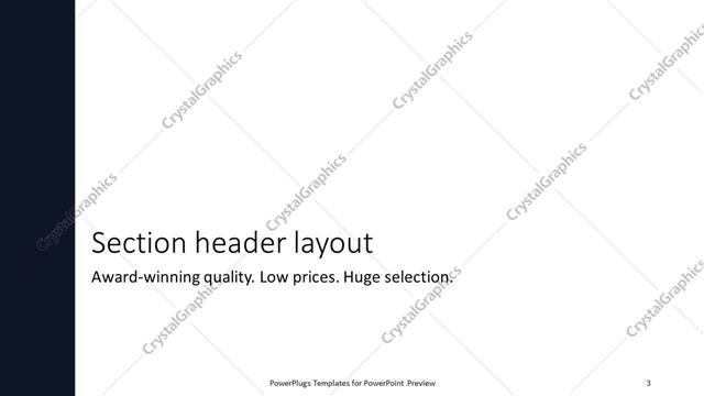 Section Header presentation slide layout