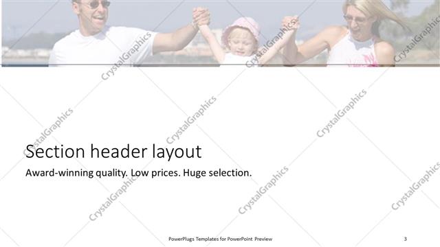Section Header presentation slide layout
