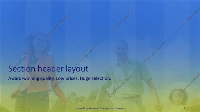 Section Header presentation slide layout