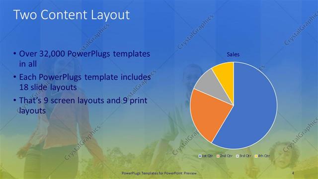 Two Content presentation slide layout