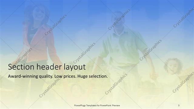 Section Header presentation slide layout