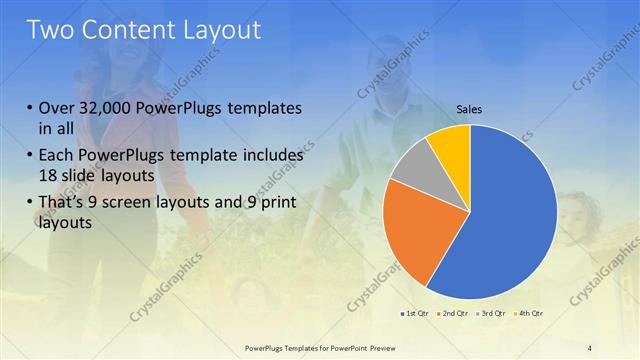 Two Content presentation slide layout
