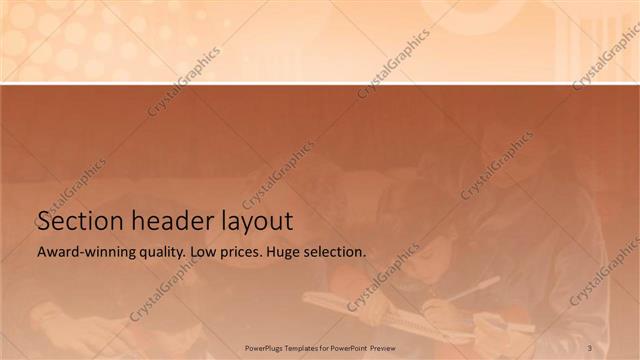 Section Header presentation slide layout