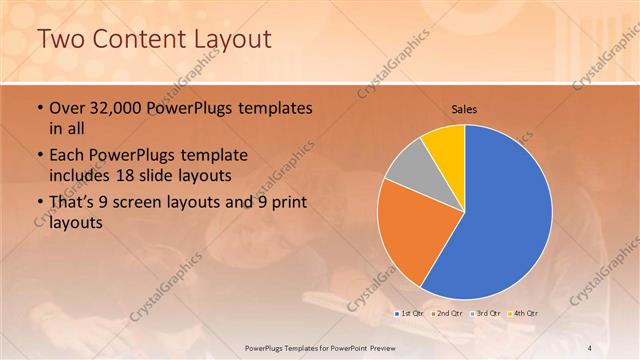 Two Content presentation slide layout