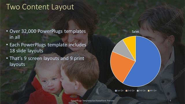 Two Content presentation slide layout
