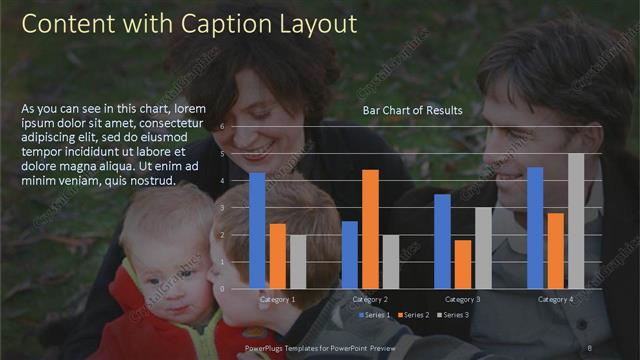 Content with Caption presentation slide layout