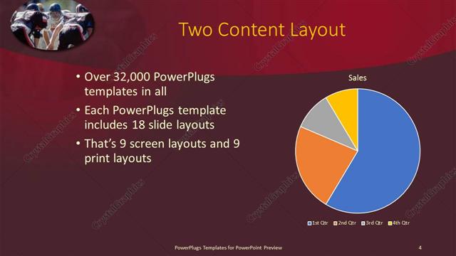Two Content presentation slide layout