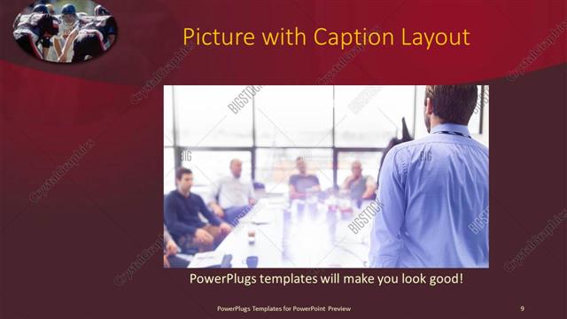 Picture with Caption presentation slide layout