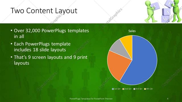 Two Content presentation slide layout
