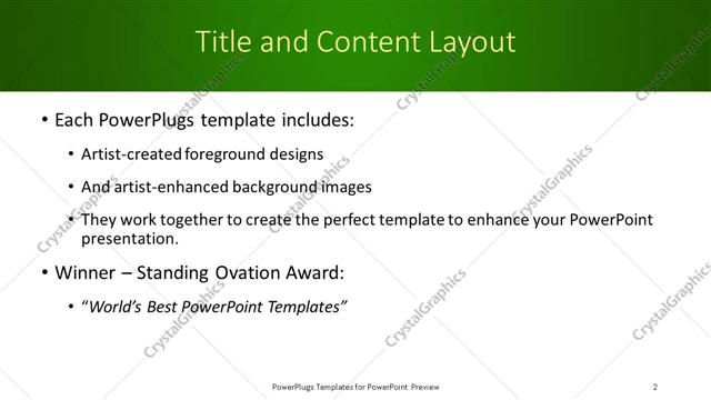 Title and Content presentation slide layout