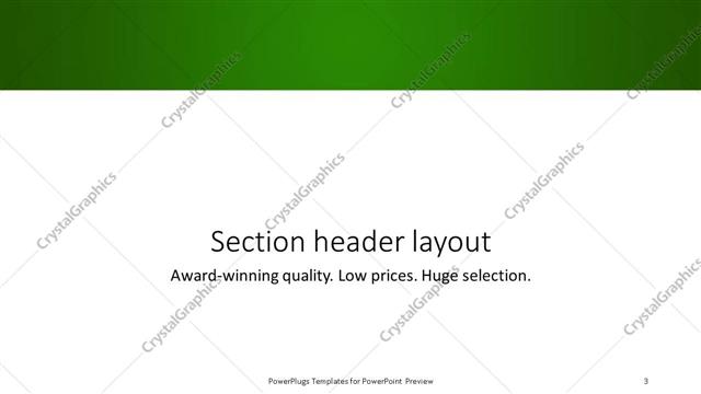 Section Header presentation slide layout