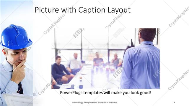 Picture with Caption presentation slide layout