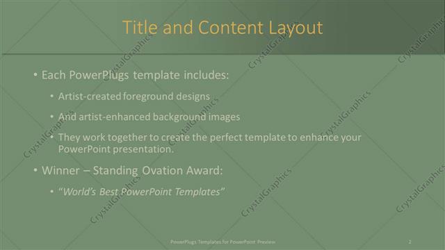 Title and Content presentation slide layout
