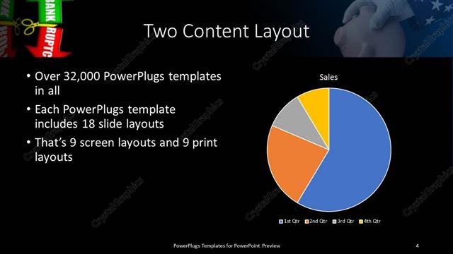 Two Content presentation slide layout