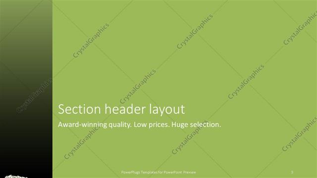 Section Header presentation slide layout