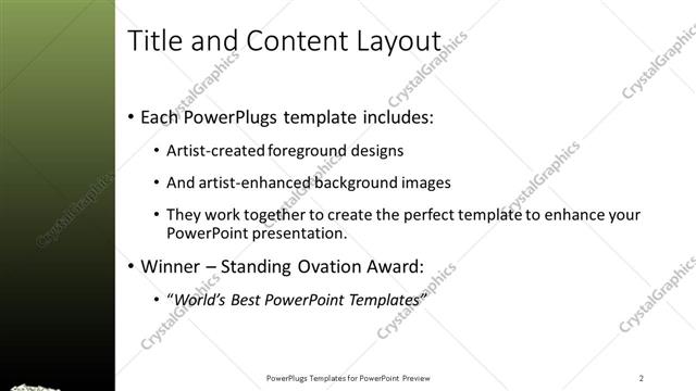Title and Content presentation slide layout