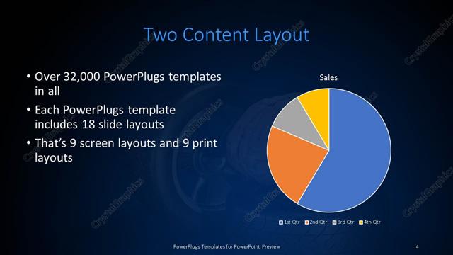 Two Content presentation slide layout