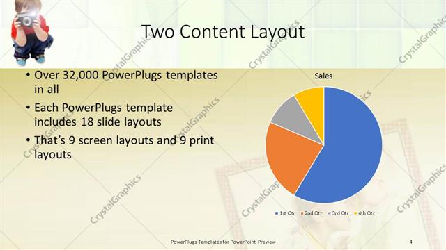 Two Content presentation slide layout