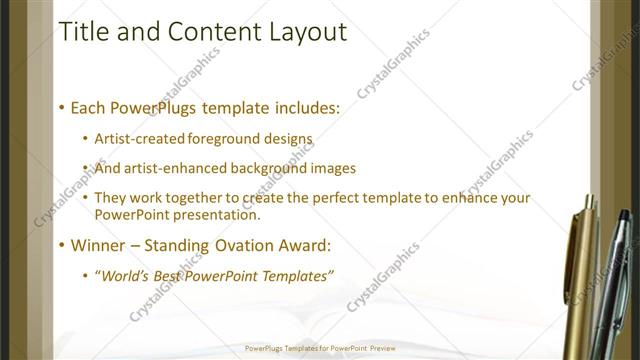 Title and Content presentation slide layout