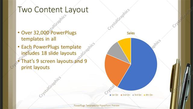 Two Content presentation slide layout