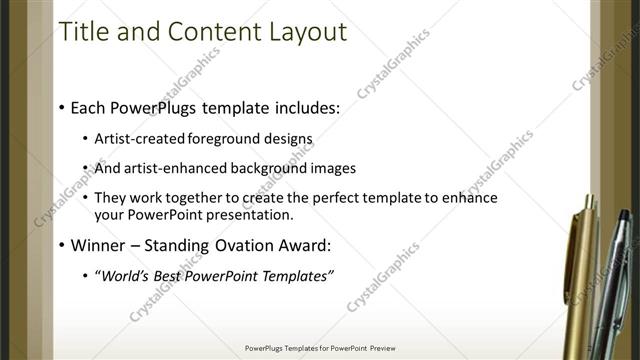 Title and Content presentation slide layout