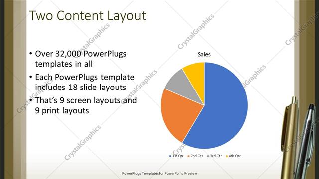 Two Content presentation slide layout