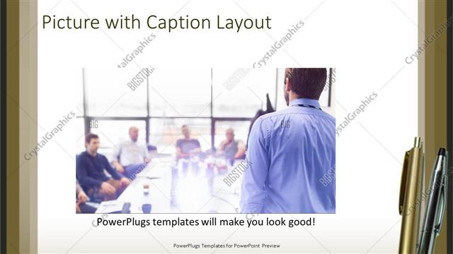 Picture with Caption presentation slide layout