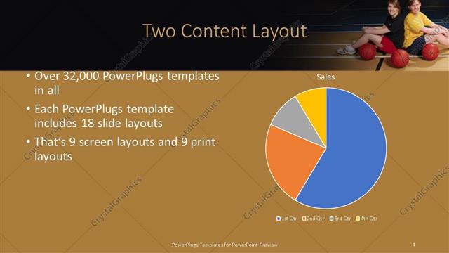 Two Content presentation slide layout