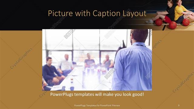 Picture with Caption presentation slide layout